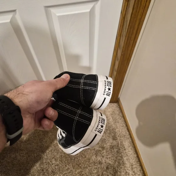 Converse Chuck Taylor All Star Black & White High Top Sneakers - Picture 3 of 4